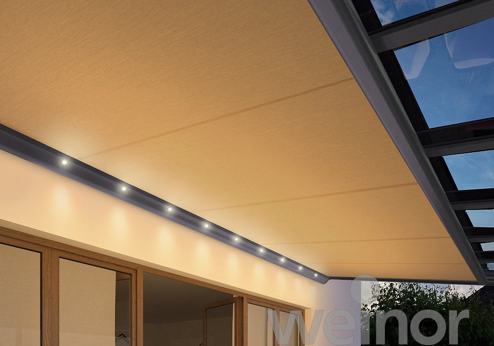 Wintergarten-Markise Weinor Sottezzall LED ROCO Sonnenschutz
