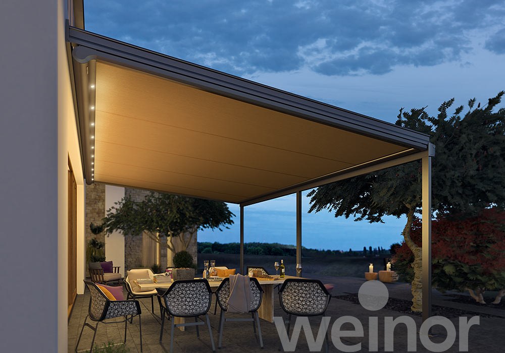 Wintergarten-Markise Weinor Sottezzall LED ROCO Sonnenschutz